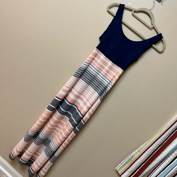 Market & Spruce Color Block Stripe Back Cut-Out Maxi Dress Size XS - Picture 4 of 15